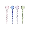 Geen Theelepel glas set van 4 roze, blauw, paars en groen