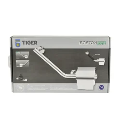 Tiger Boston Comfort en Safety toiletrolhouder met steun links chroom