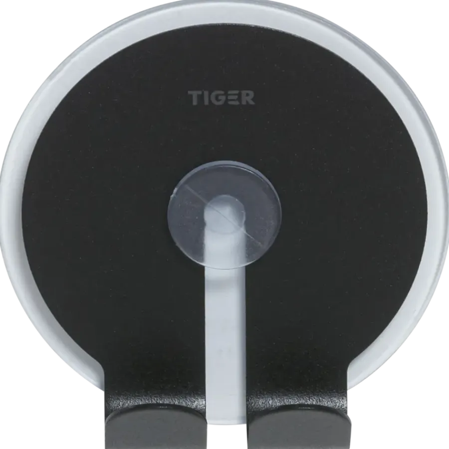 Tiger dubbele zuignap-haak Twin transparant/zwart