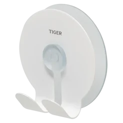 Tiger dubbele zuignap-haak Twin transparant/wit
