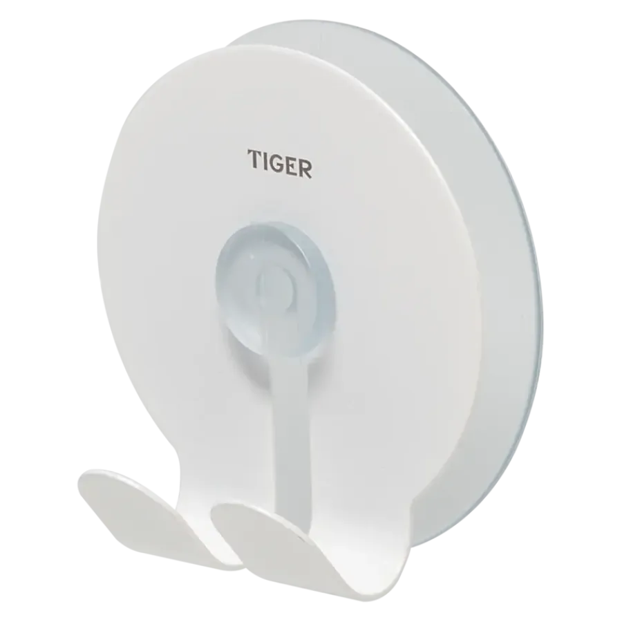 Tiger dubbele zuignap-haak Twin transparant/wit