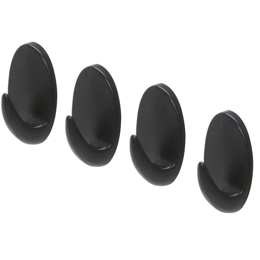 Tiger haak Baseline set van 4 zwart zelfklevend