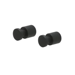 Tiger haken set van 2 Pico mat zwart RVS
