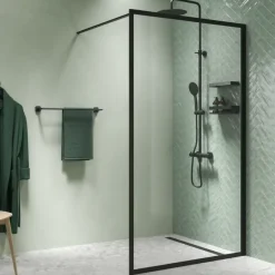 Tiger handdoekhaak Carv medium met zelfklevende wandsteun Zwart
