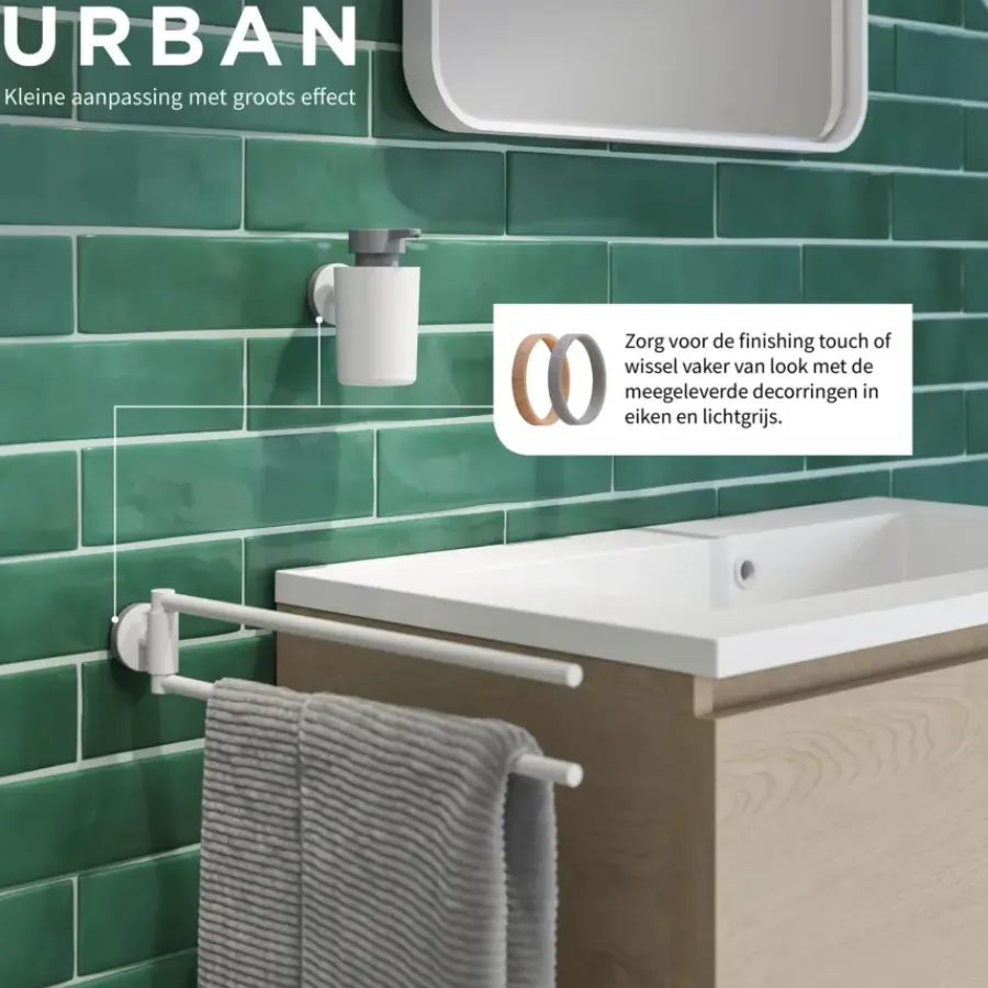 Tiger Handdoekhouder Urban 2-Armig Wit