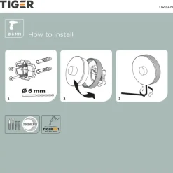 Tiger Handdoekhouder Urban 2-Armig Wit
