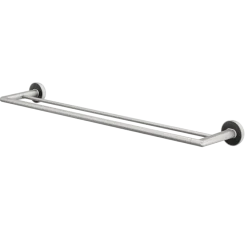 Tiger handdoekrek Cooper dubbel 65,2 cm RVS geborsteld / Zwart