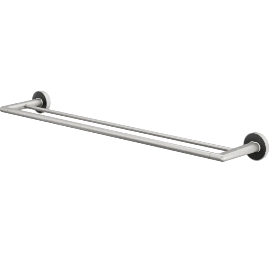 Tiger handdoekrek Cooper dubbel 65,2 cm RVS geborsteld / Zwart