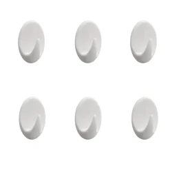 Tiger ophang haak Baseline Oval small wit ABS set van 6