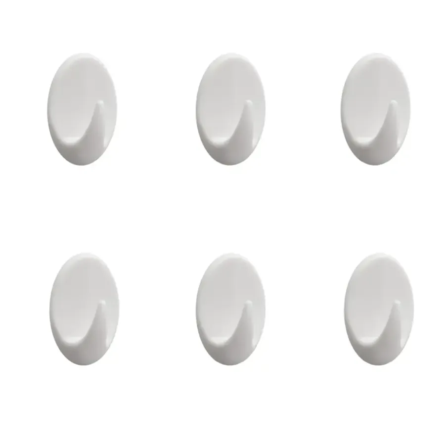 Tiger ophang haak Baseline Oval small wit ABS set van 6