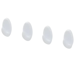 Tiger ophang haak Baseline Oval medium wit ABS set van 4