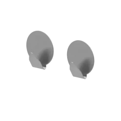 Tiger ophang haak Baseline Round small geborsteld RVS set van 2