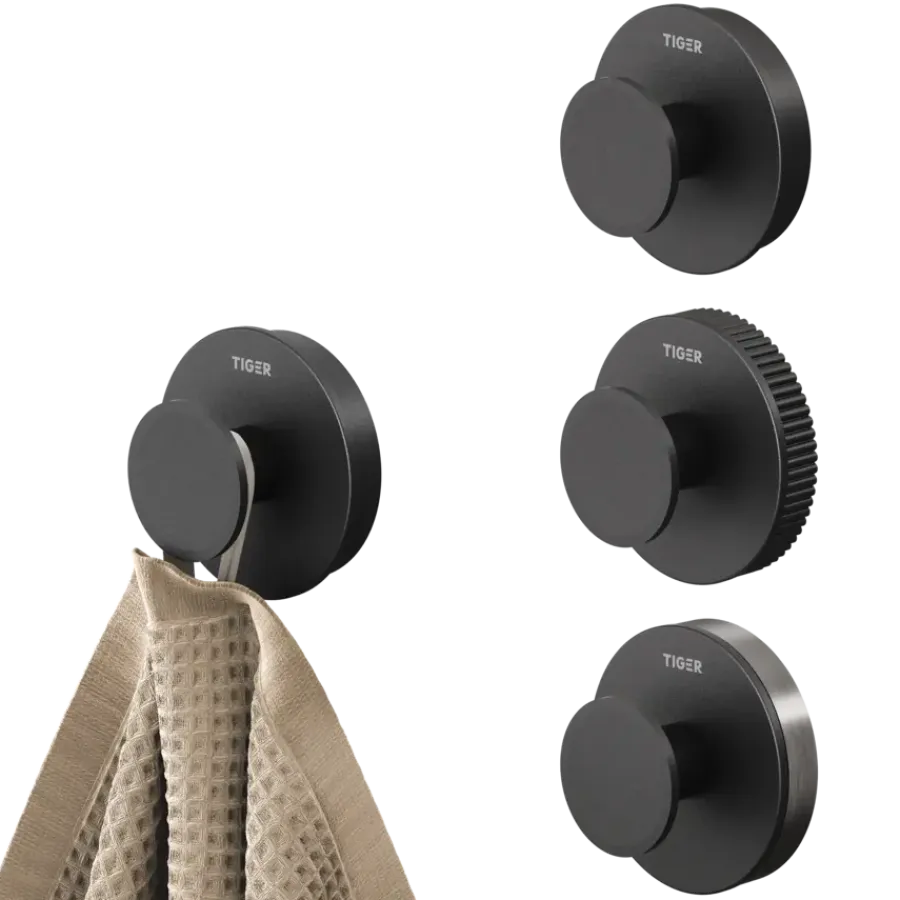 Tiger Orion Handdoekhaak groot - Zwart
