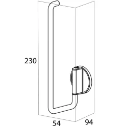 Tiger Reserverolhouder Tune Hangend messing zwart