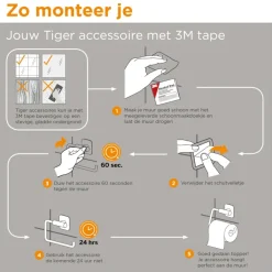 Tiger reserverolhouder Tune Zwart