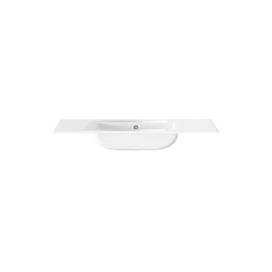 Tiger T-Line Oval inbouwwastafel 101 cm meubel wit