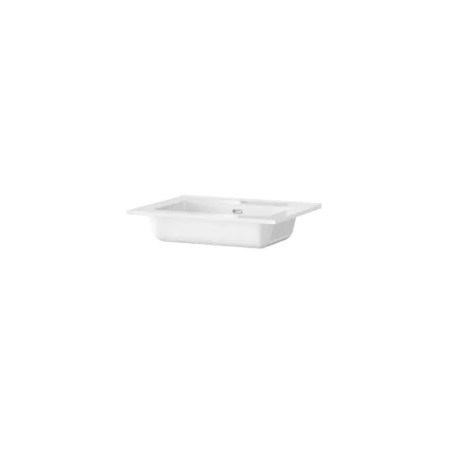 Tiger T-Line Oval inbouwwastafel 61 cm meubel wit