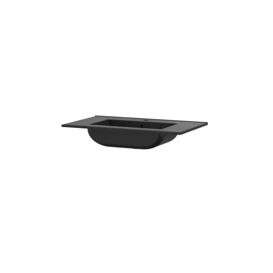 Tiger T-Line Quadro inbouwwastafel 81 cm mat zwart