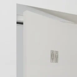Tiger toilet bordjes man vrouw geborsteld RVS zelfklevend