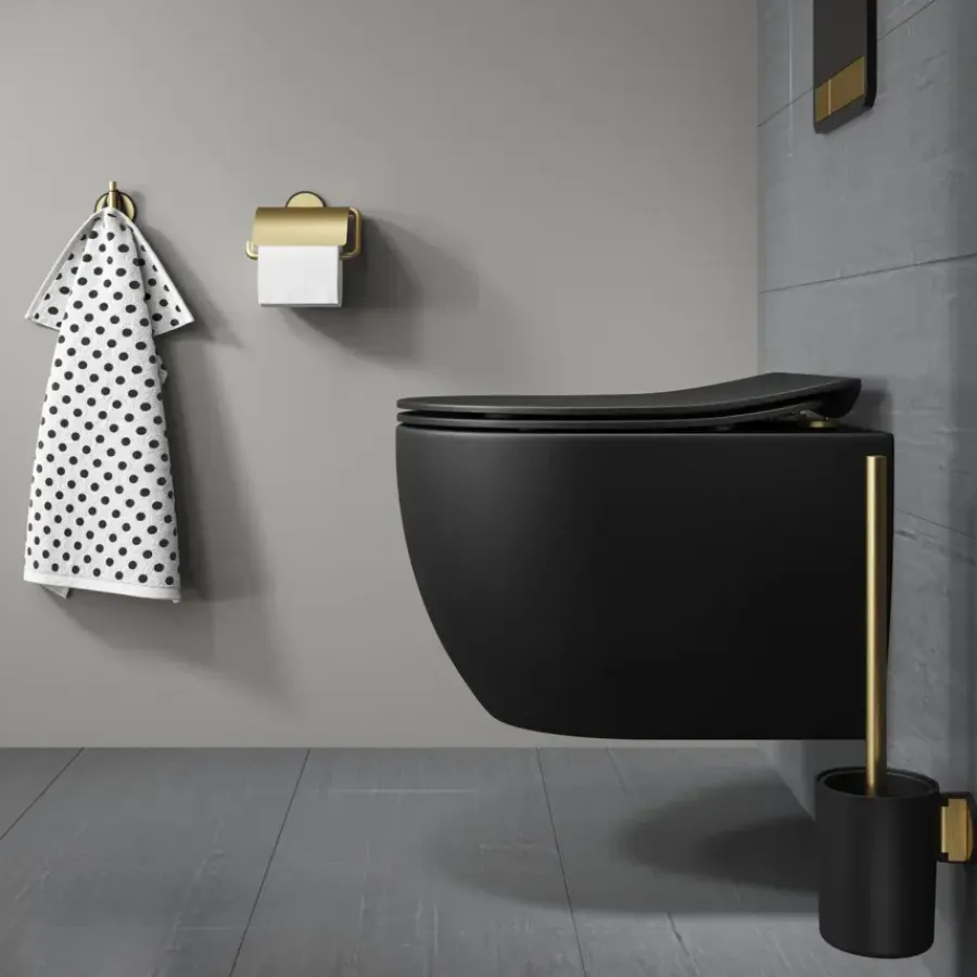 Tiger Toiletborstelhouder Tune Hangend messing zwart
