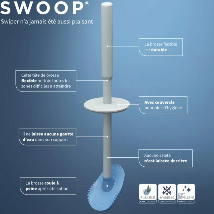 Tiger Toiletborstel Swoop flexibel lichtgrijs