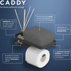 Tiger toiletrolhouder Caddy Zwart