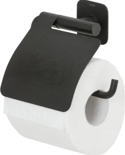 Tiger toiletrolhouder Colar met klep Zwart