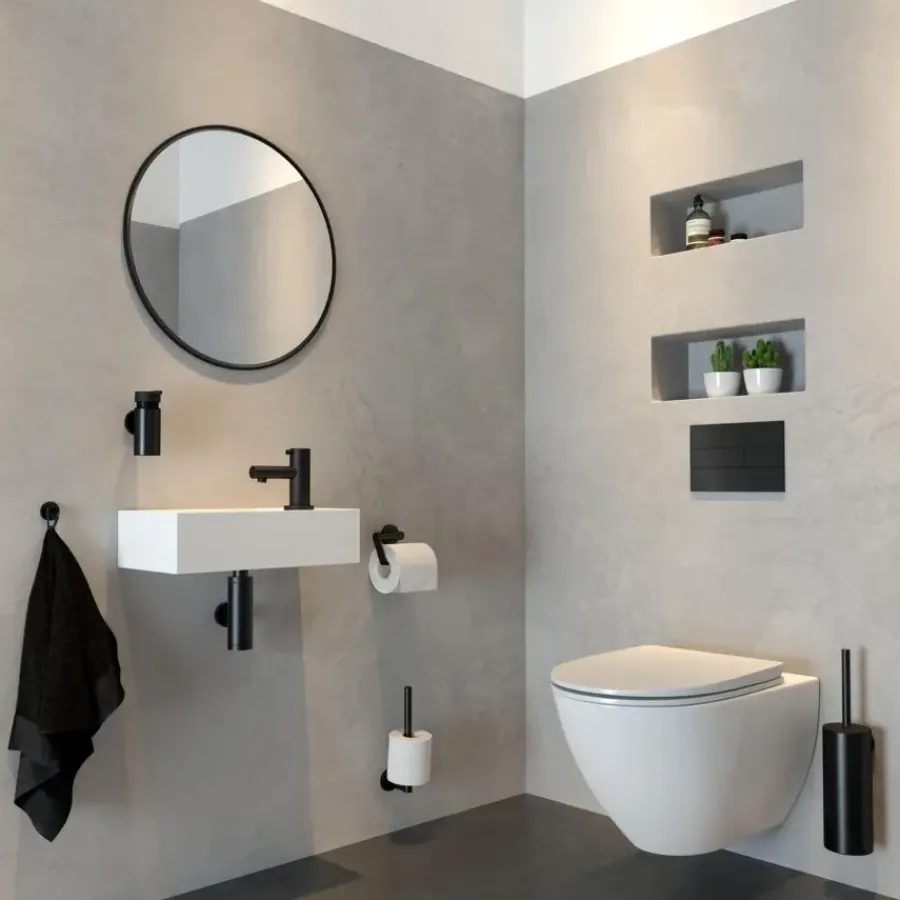 Tiger toiletrolhouder Noon zwart
