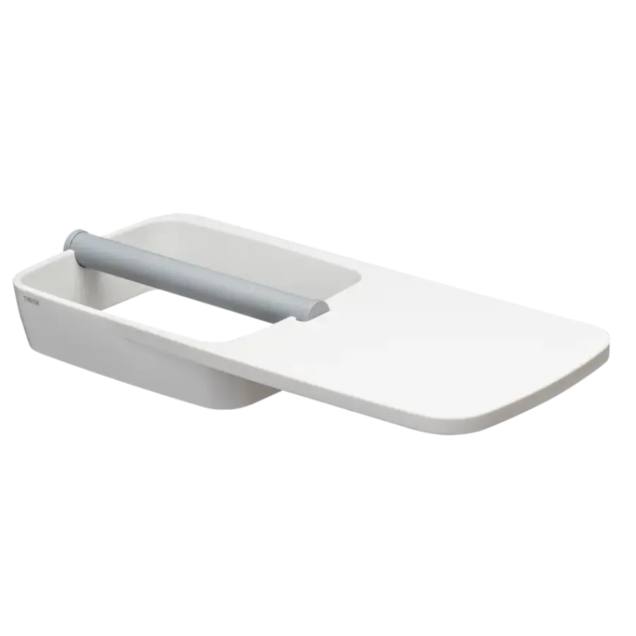 Tiger Toiletrolhouder TESS met planchet wit/lichtgrijs