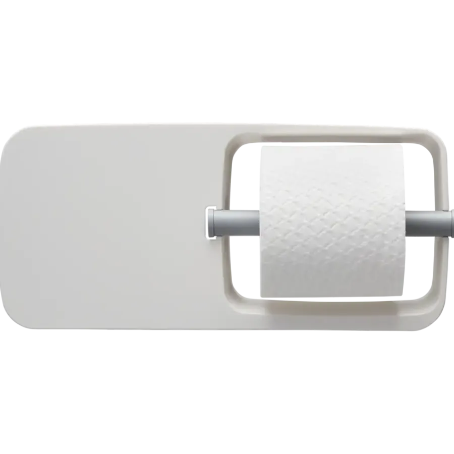 Tiger Toiletrolhouder TESS met planchet wit/lichtgrijs