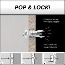 Toggler gipsplaatplug mini SPM 9.5-15 mm 6 stuks