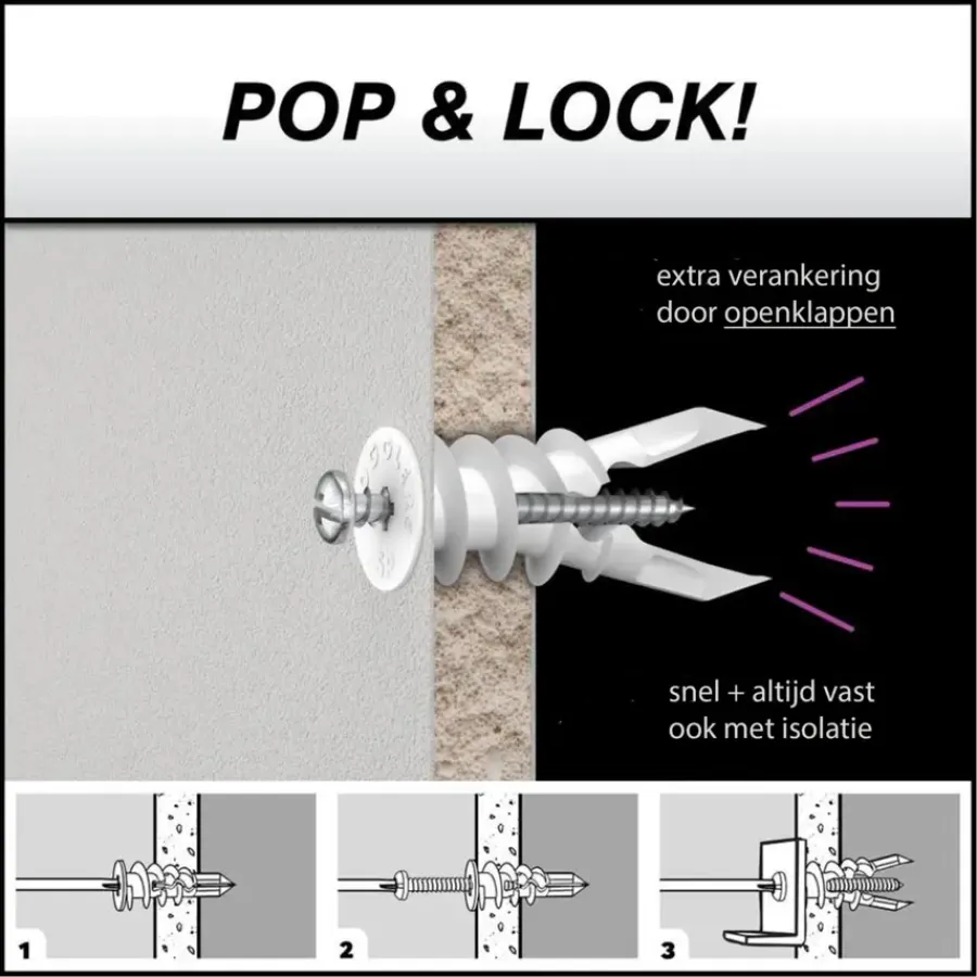 Toggler gipsplaatplug SP 9.5-15 mm 20 stuks