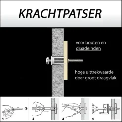 Toggler hollewandanker 9,5-92 mm M6