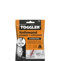 Toggler hollewandplug TC6 15-19 mm 6 stuks