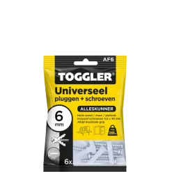 Toggler Universeelplug 6mm met schroef 6 st.
