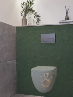 Toilet achterwand spaanplaat 123 x 120 cm 18 mm vochtwerend