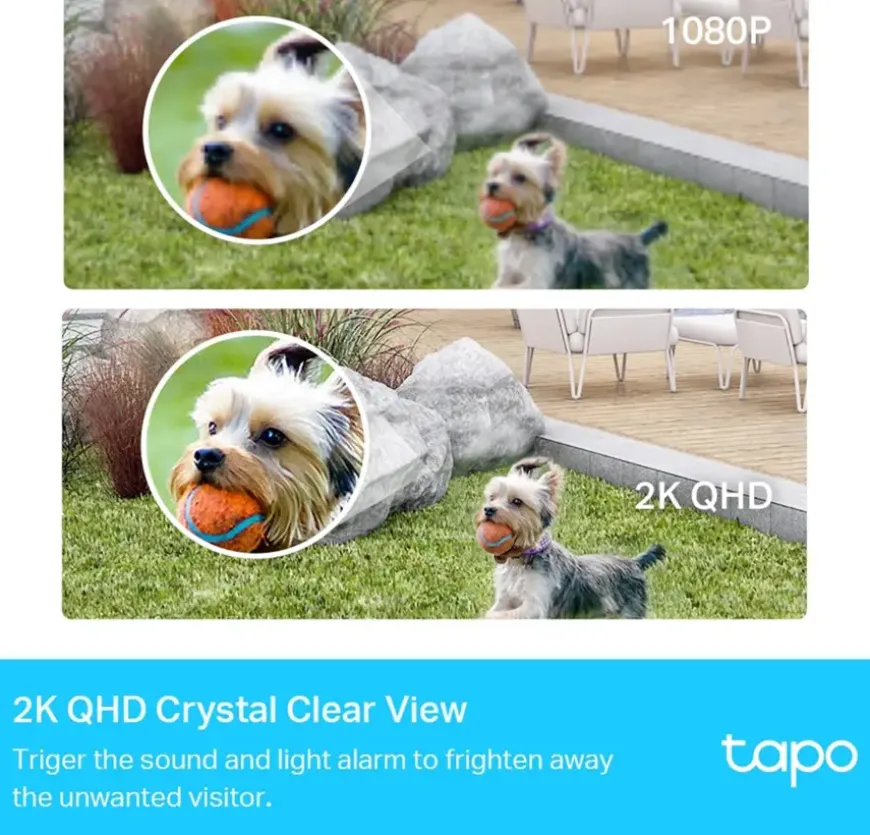 TP-Link Tapo TC420S2 2x beveiligingscamera's voor buiten 2.5K Ultra HD met batterij