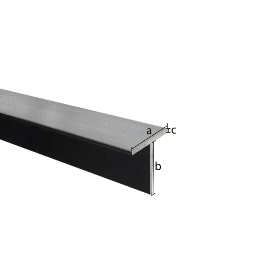 Geen T-Profiel aluminium brut 20x20x2000x1,5mm