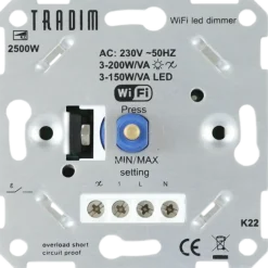 Tradim Wifi muurdimmer 3-200W/VA
