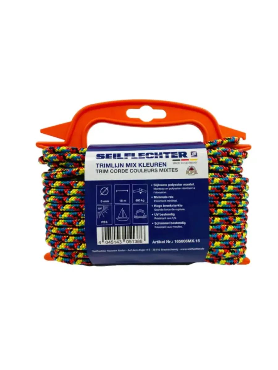 Seilflechter TRIMLIJN-SURF 6MM MIX 15MTR
