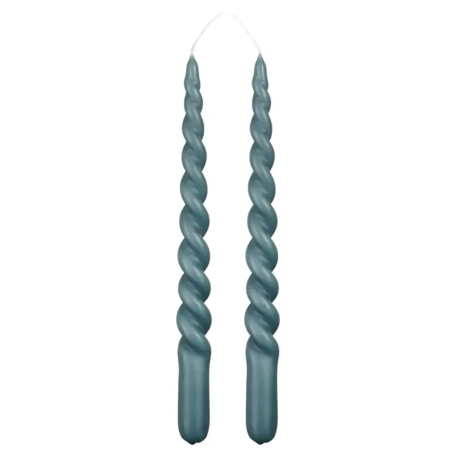 Geen Twist dinerkaars blauw 2 stuks