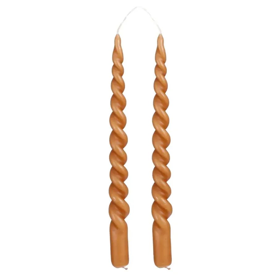 Geen Twist dinerkaars donker bruin 2 stuks - h29xd2,2cm