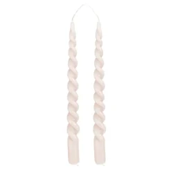 Geen Twist dinerkaars l.roze 2 stuks - h29xd2,2cm