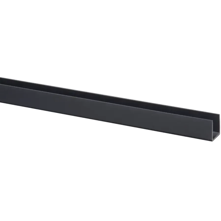 Geen U-profiel kunststof antraciet 18x18 mm 260 cm