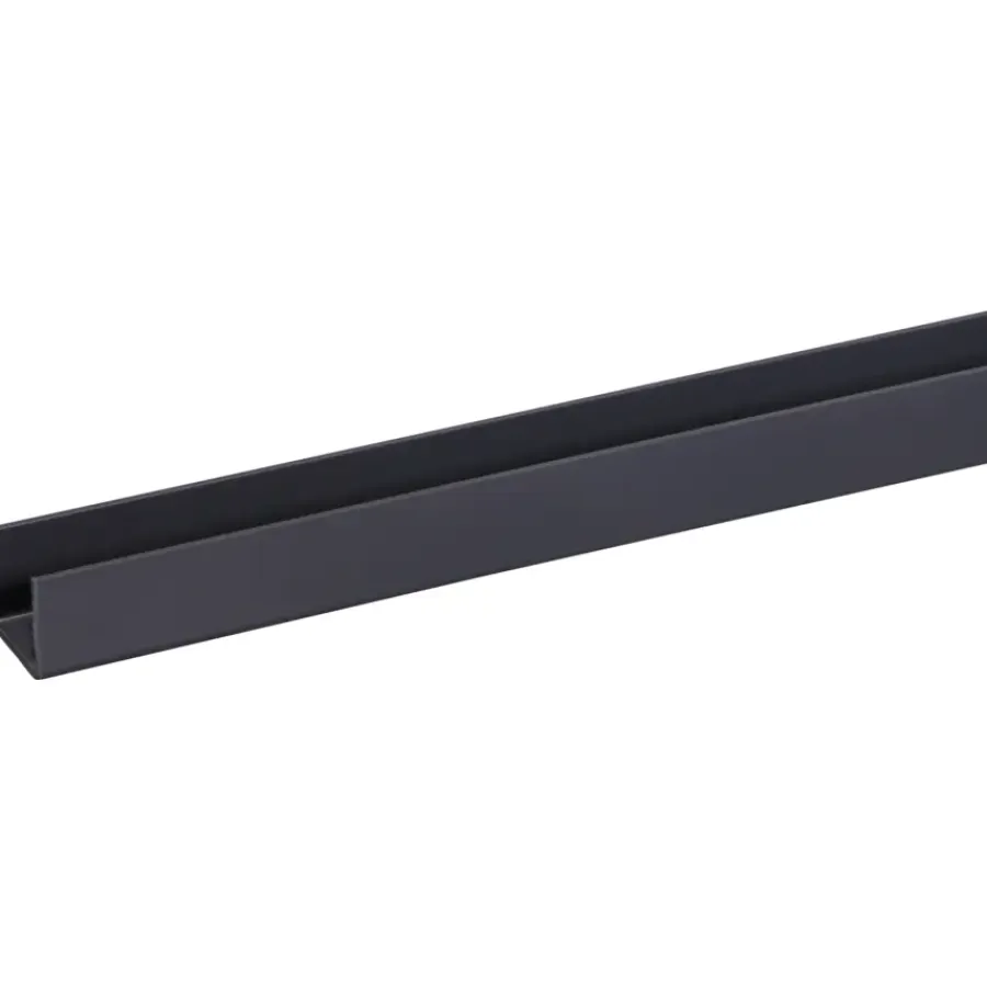 Geen U-profiel kunststof antraciet 18x18 mm 260 cm