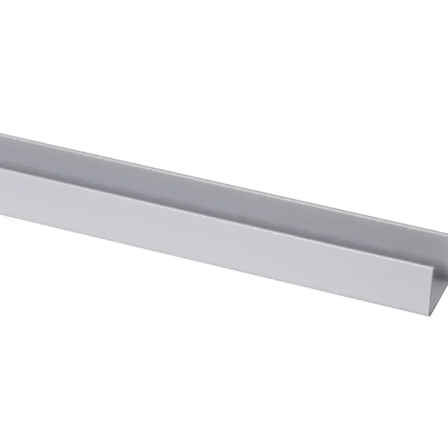 Geen U-profiel kunststof RVS look 18x21mm 260cm