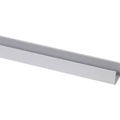 Geen U-profiel kunststof RVS look 18x21mm 260cm