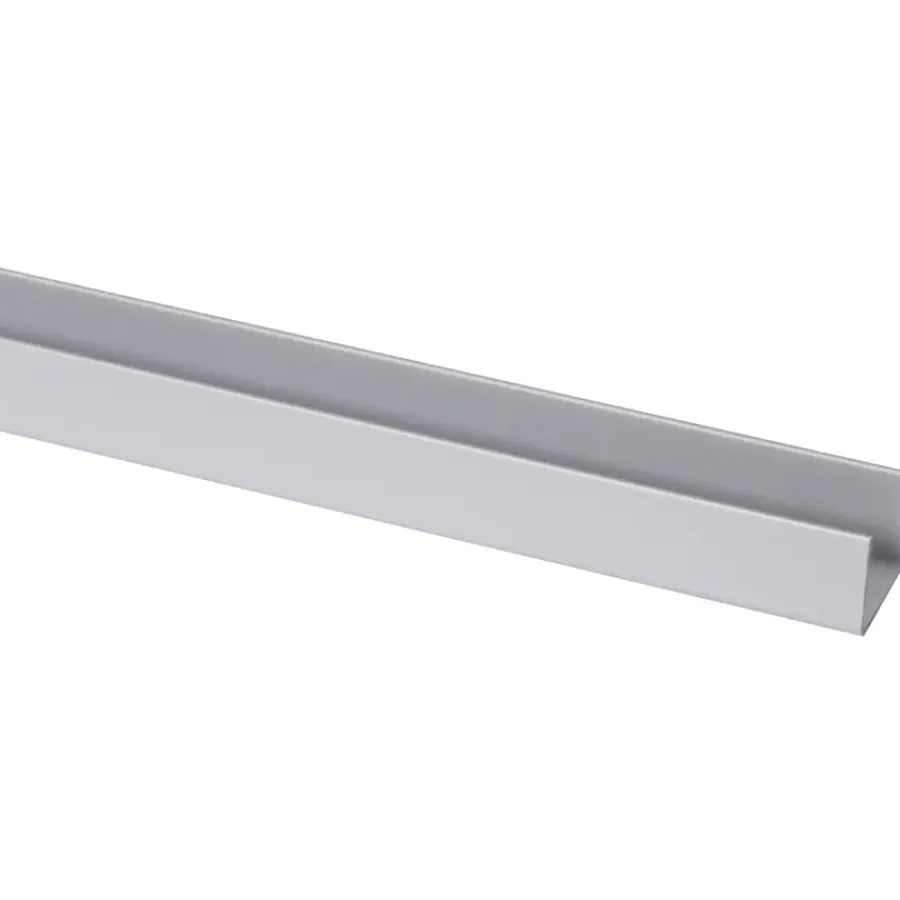 Geen U-profiel kunststof RVS look 18x21mm 260cm