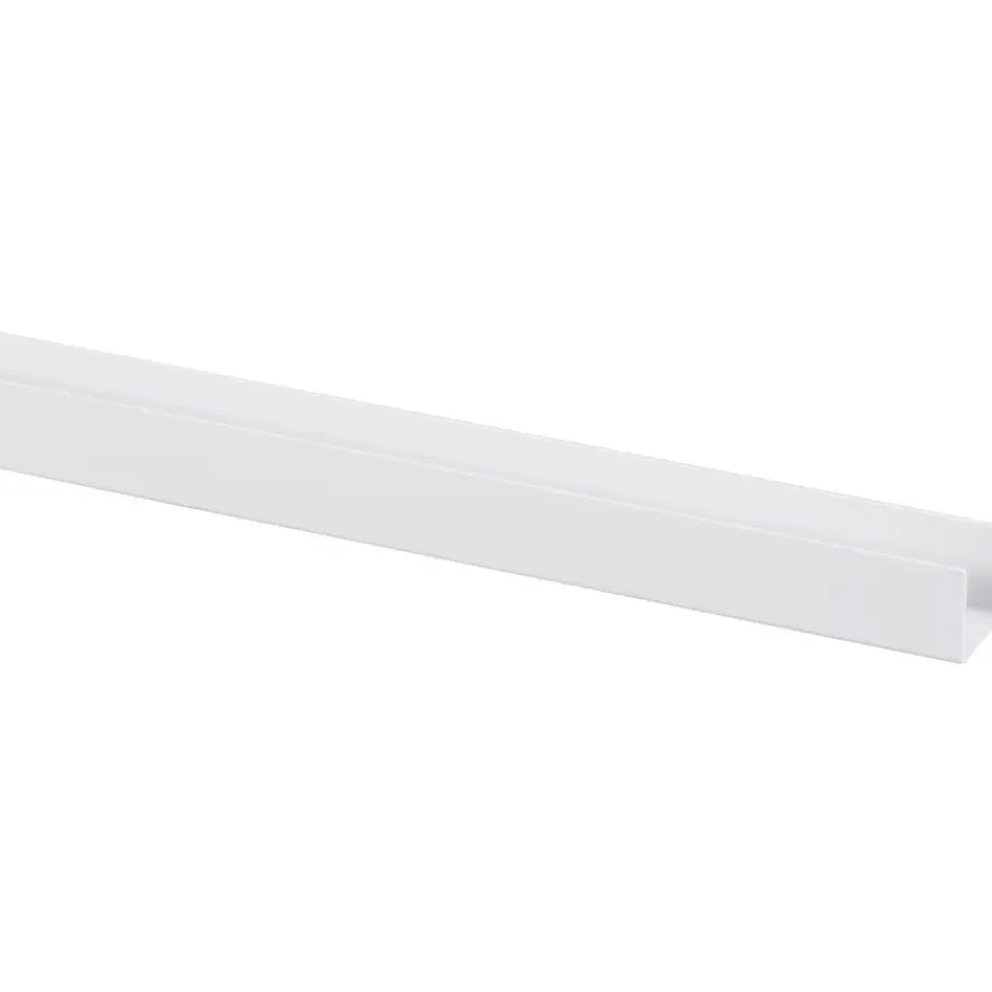 Geen U-profiel kunststof 15x18mm wit 260cm