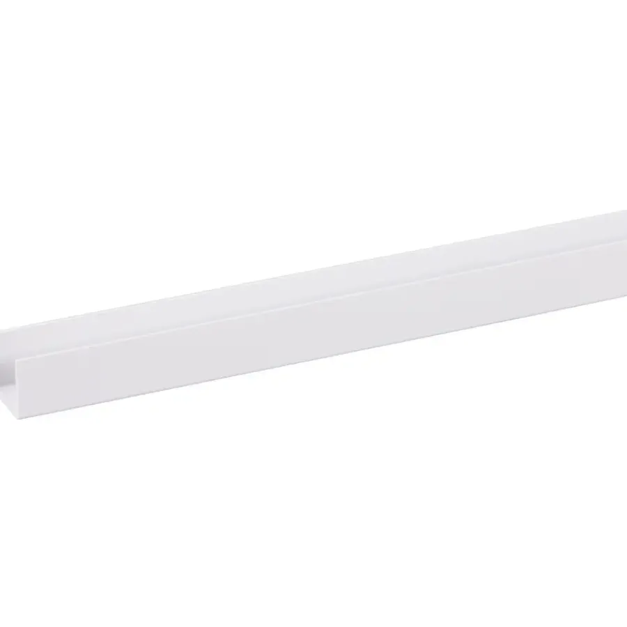 Geen U-profiel kunststof 15x18mm wit 260cm